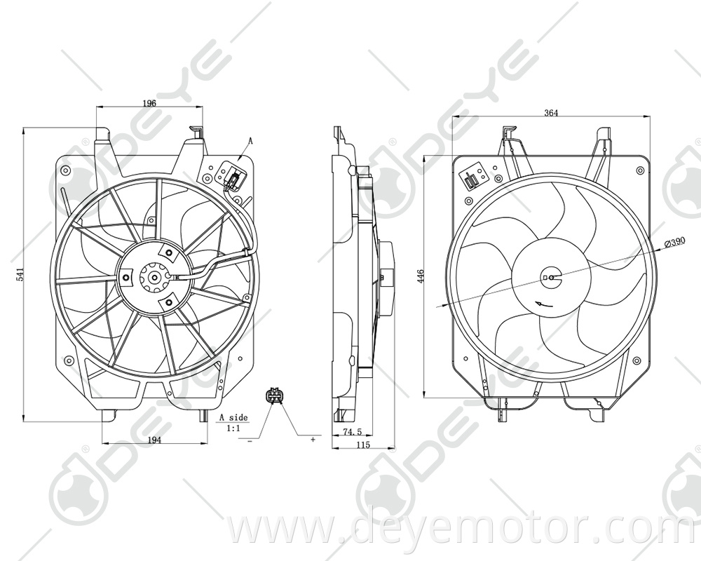 1075135 top selling cooling fan with radiator for FORD FOCUS